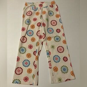 White multicolor pattern leggings